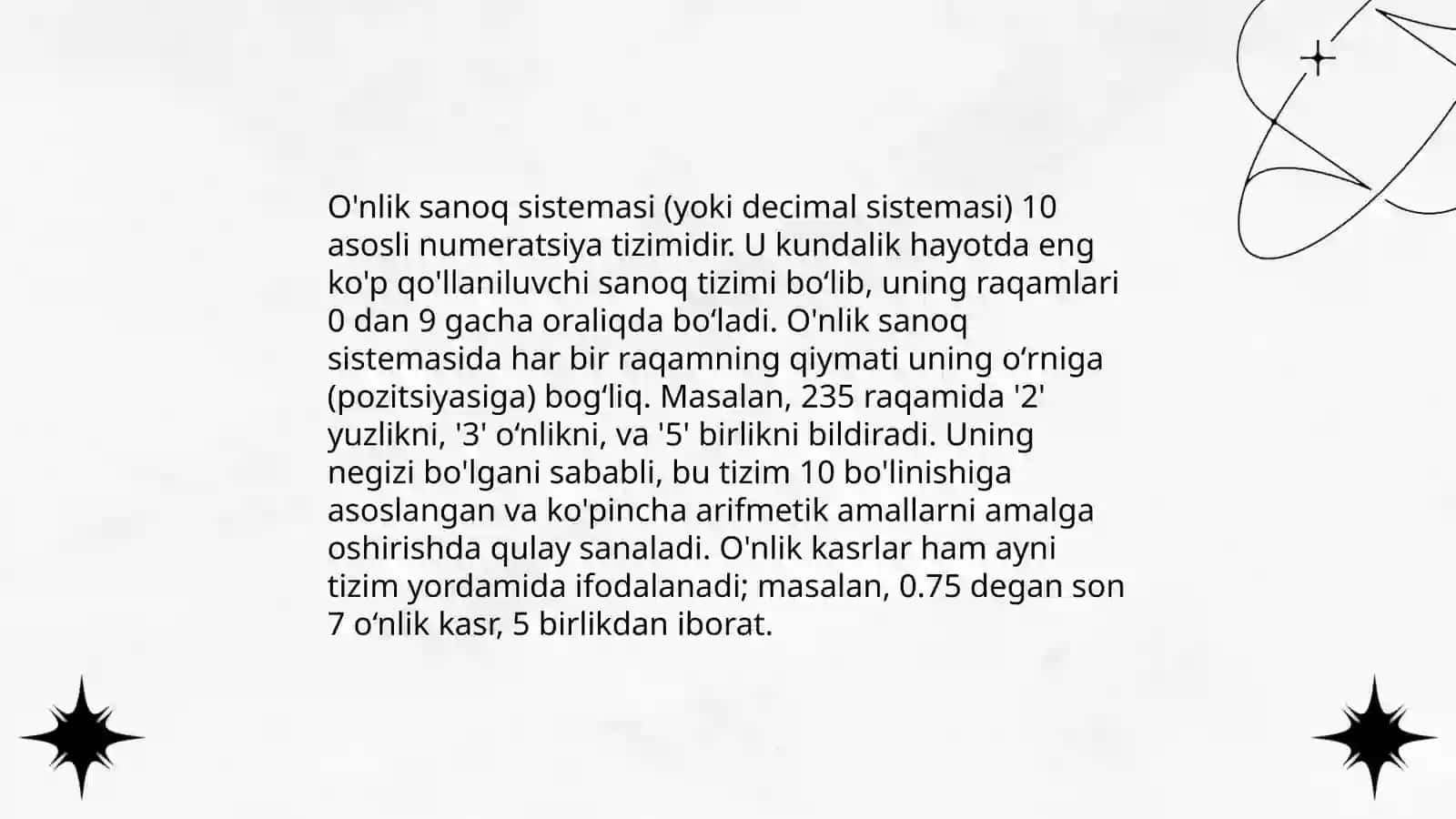 Pozision va nopozision sanoq sistemalari 4