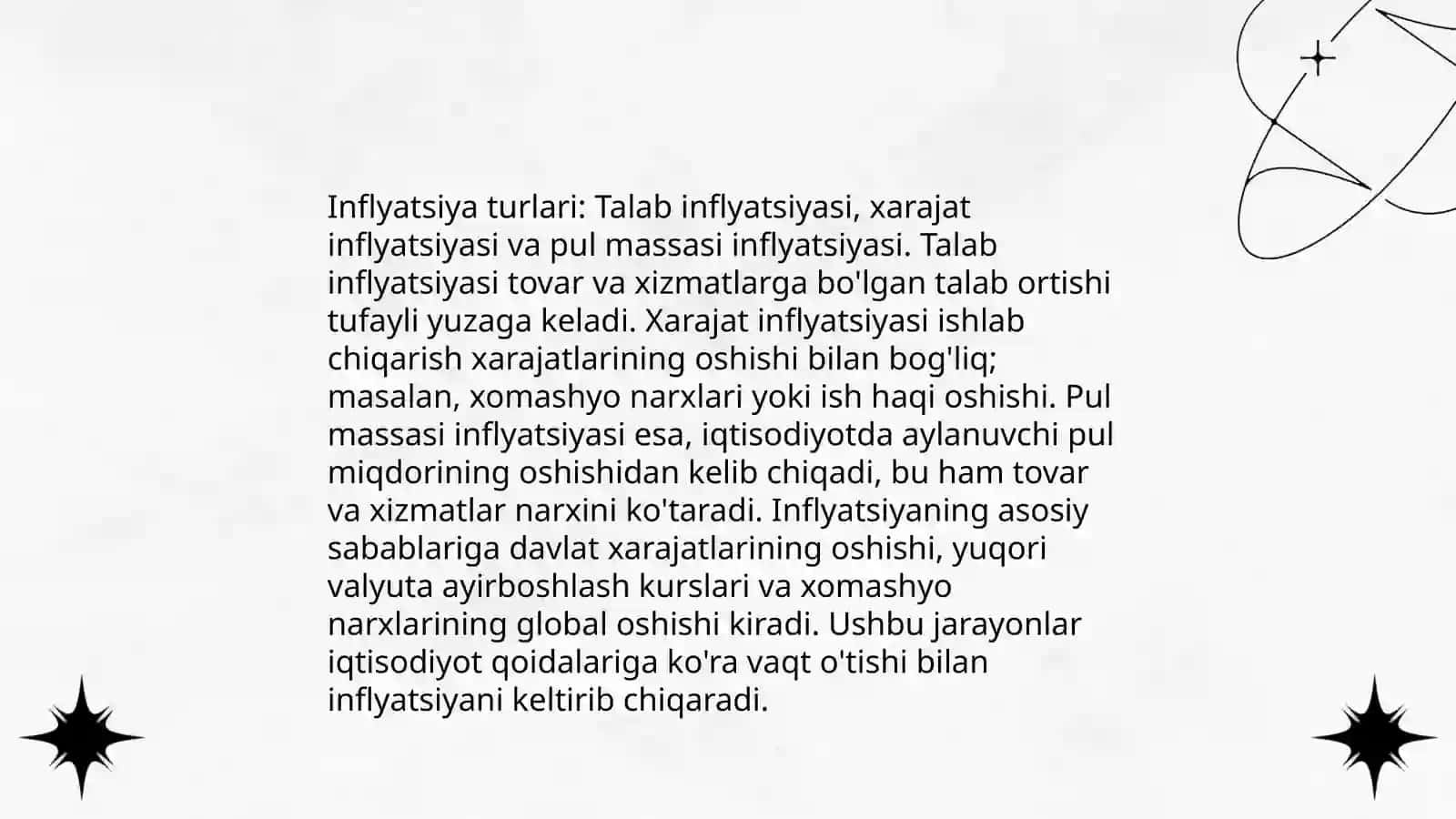 Ishsizlik va inflyatsiya muammolari va uning yechimlari 4