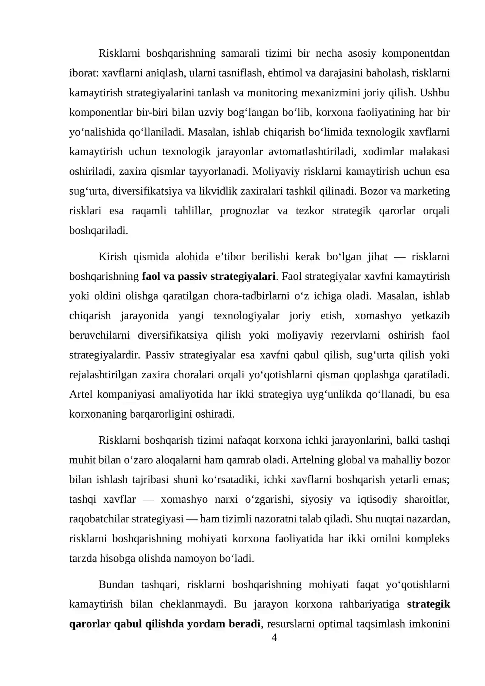 LOYIHA TAVAKKALCHILIGINI BOSHQARISH 4