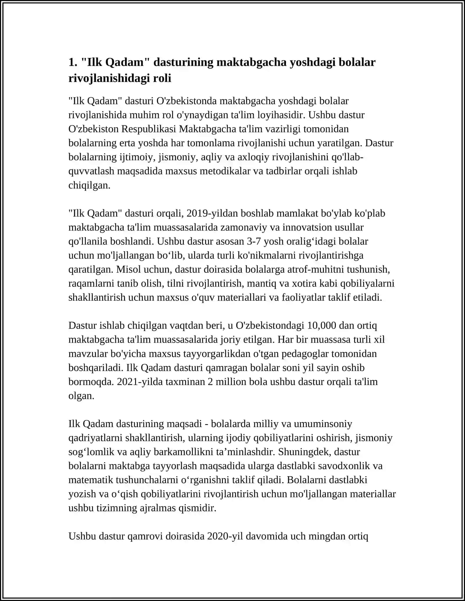 "Ilk Qadam" dasturi 4