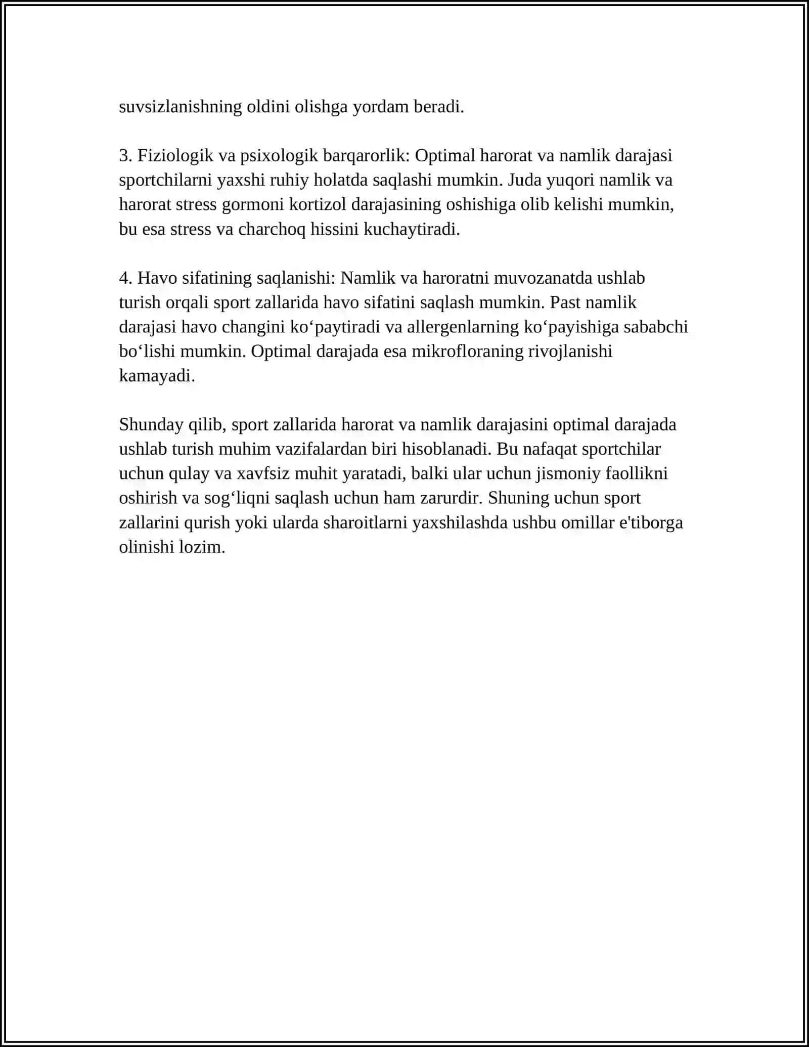 SPORT ZALLARIDAGI HARORAT REJIMI VA INSON ORGANIZMIGA TA' SIRI 4
