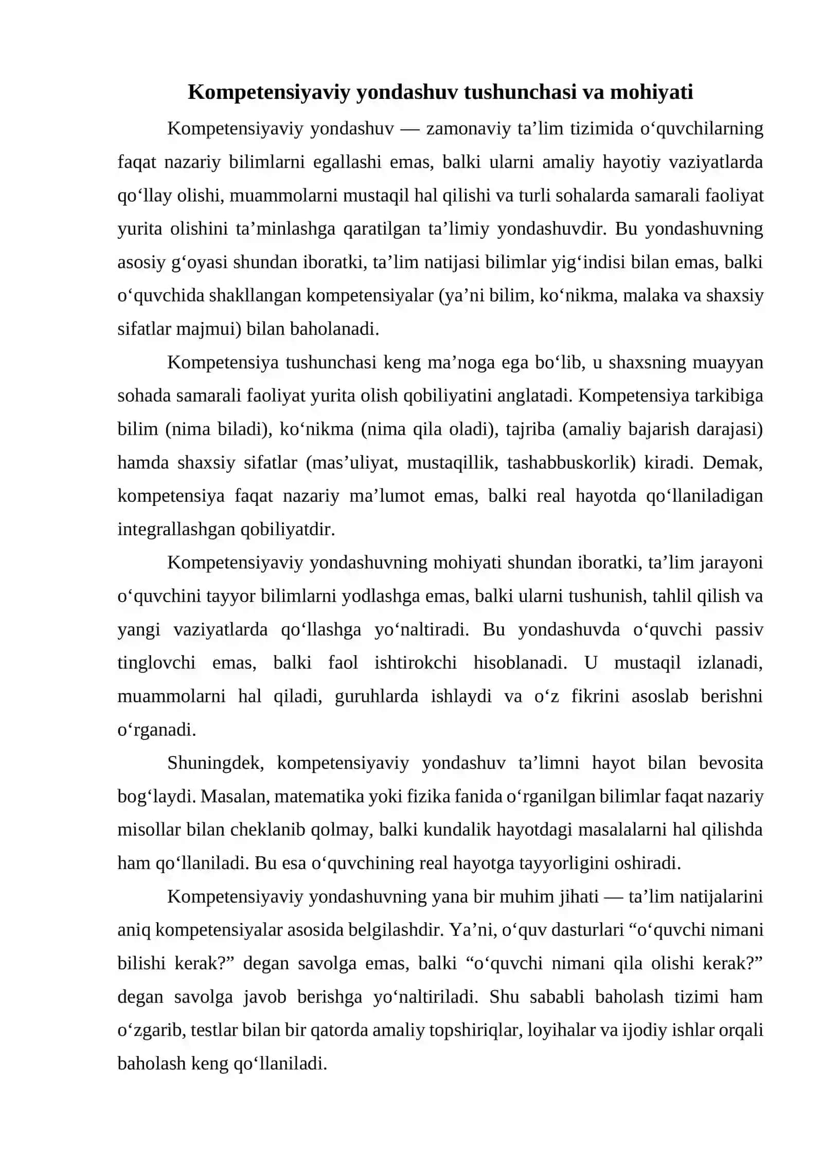Zamonaviy ta’lim tizimida kompetensiyaviy yondashuv 4