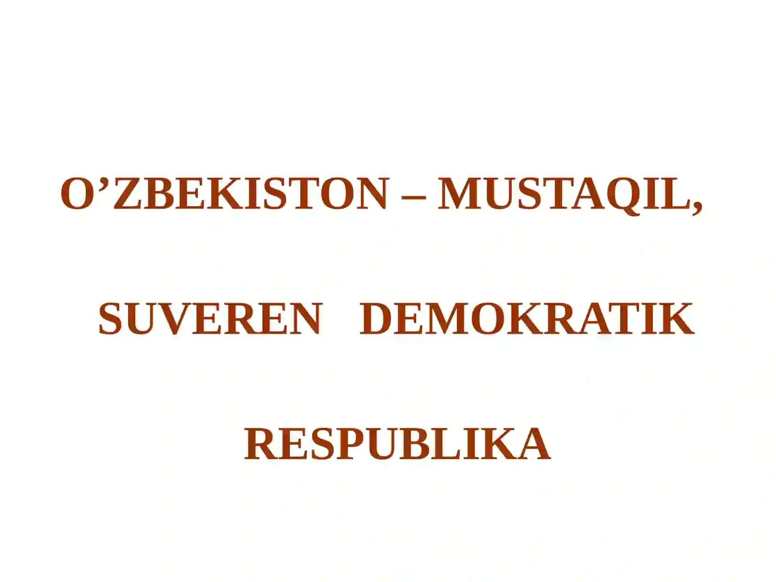O'zbekistonda davlat mustaqilligining qo`lga kiritilishi 4