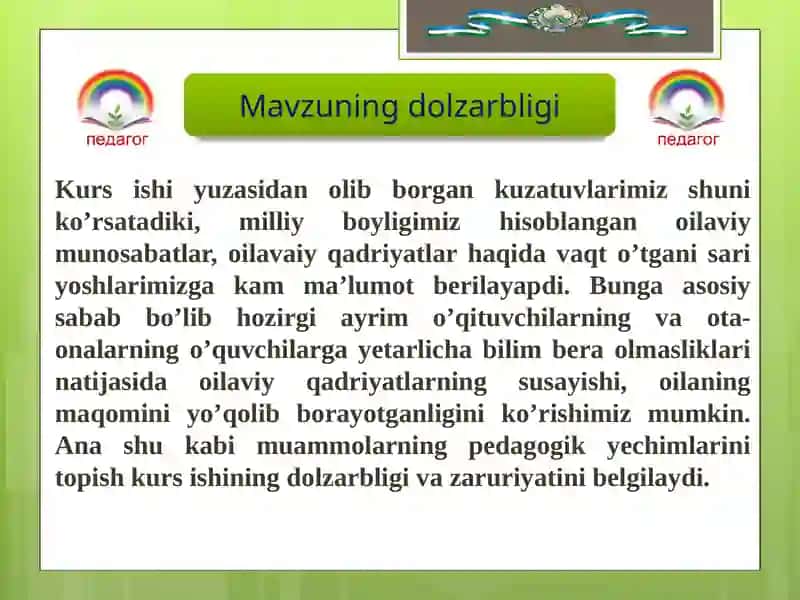 Ijtimoiy pedagogning oila bilan olib boradigan faoliyat shakllari 4
