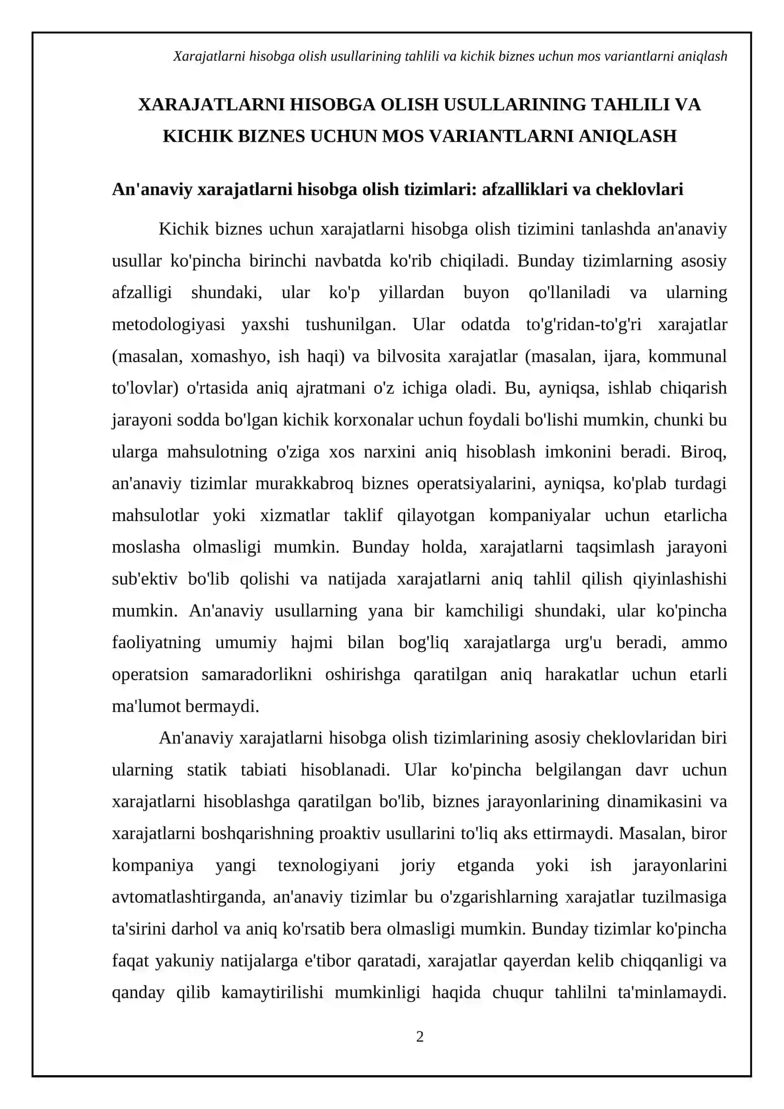 Kichik biznes uchun xarajatlarni hisobga olish tizimini ishlab chiqish: usulni tanlash 4