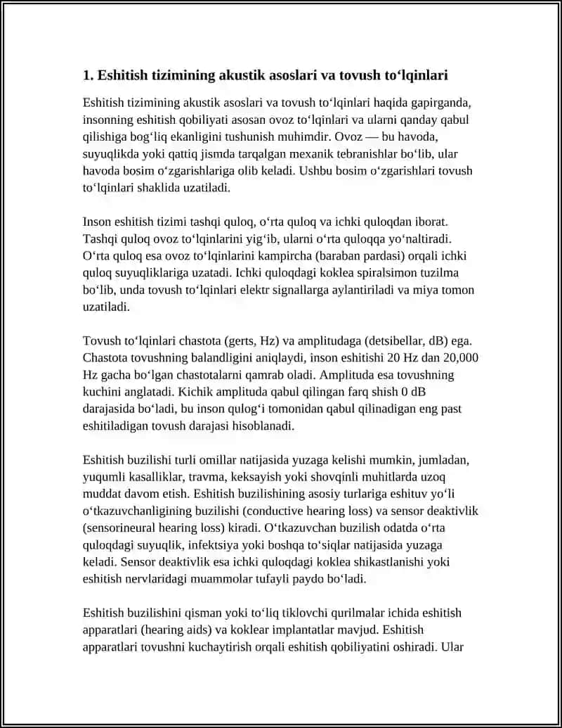 ESHITISH SISTEMASINING FIZIK HUSUSSIYATLARI.ESHITISH BUZILISHINI TIKLOVCHI QURILMALAR 4