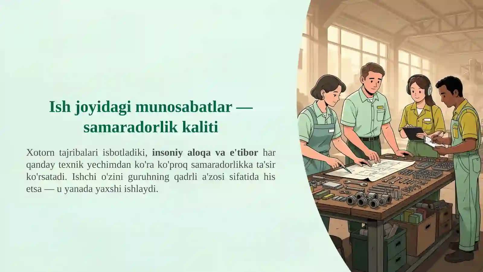 «Inson munosabatlari» maktabi: Zamonaviy menejmentning qalbi 4