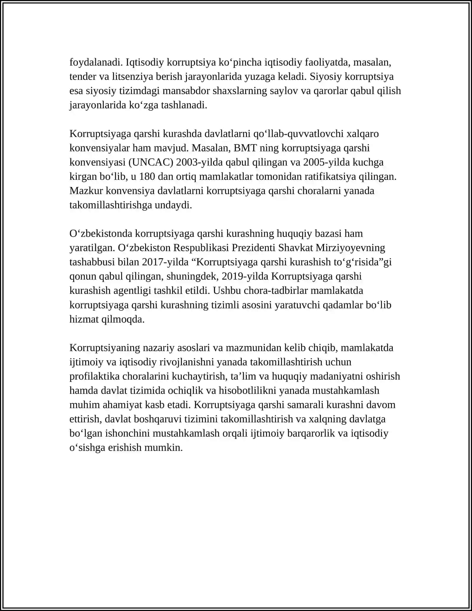 JOZEF SANTURIYANING KORRUPTSIYAGA OID QARASHLAR TASNIFI 4