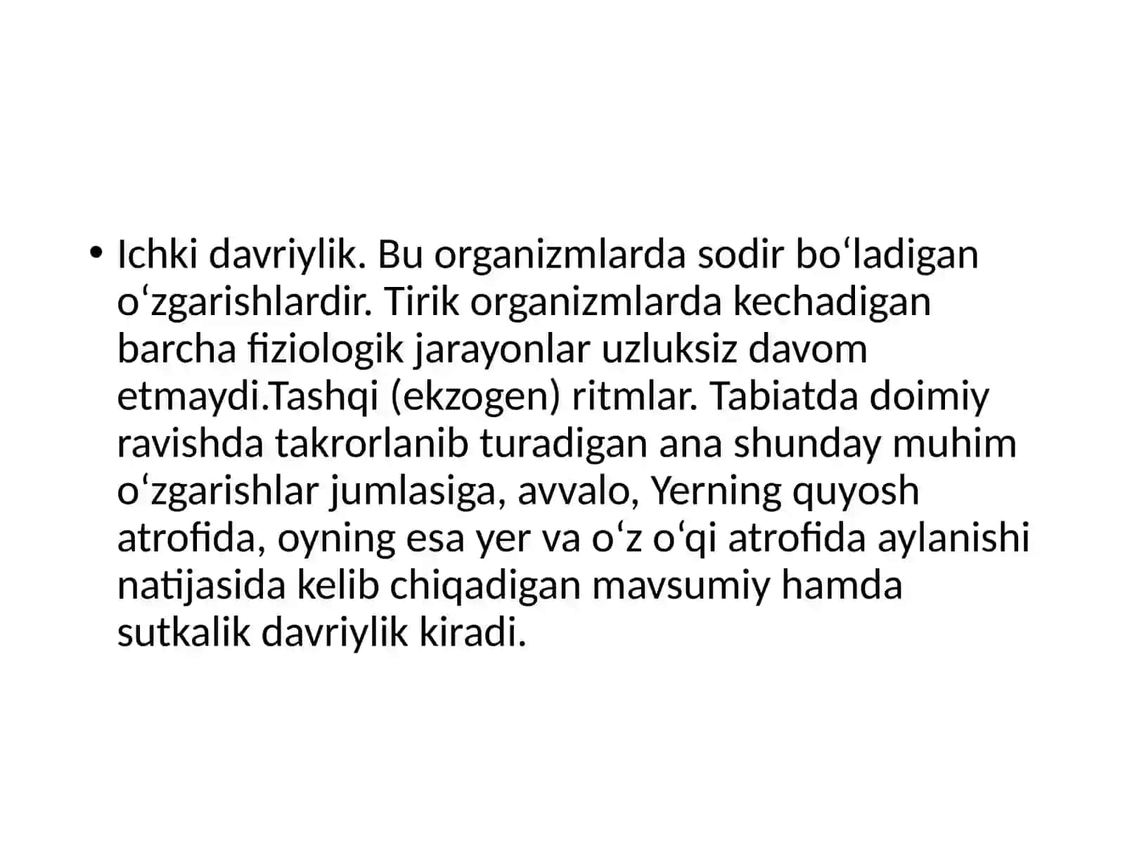 Ekologik vaqt omili 4