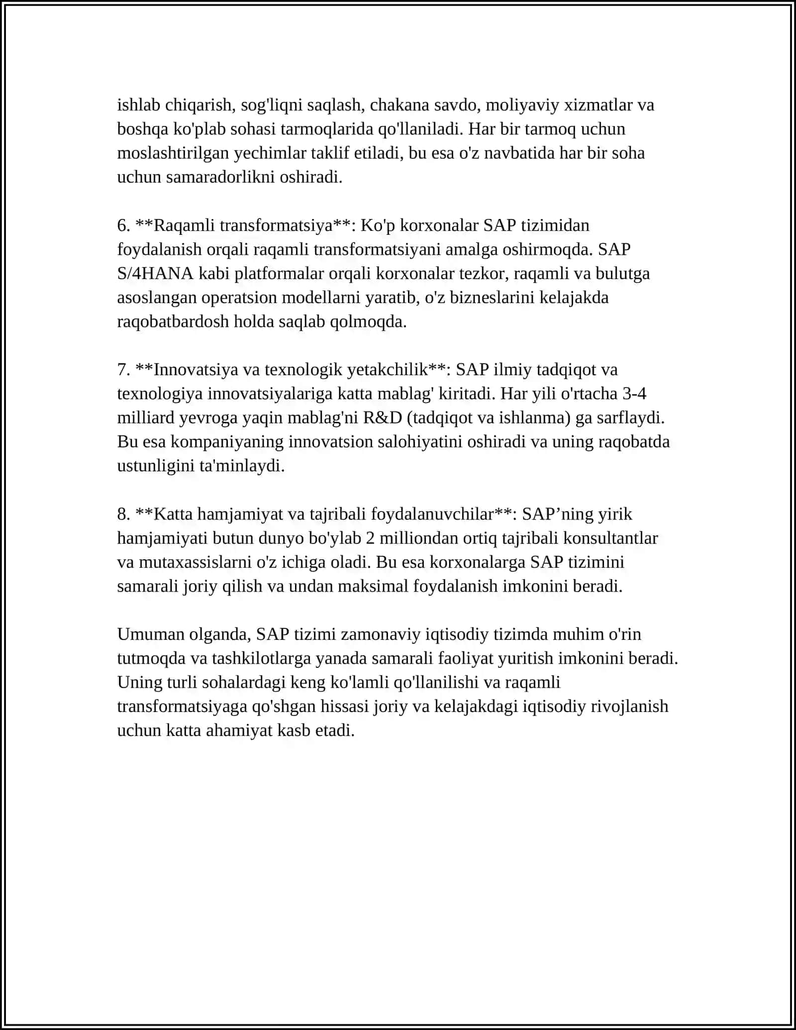 SAP tizimi (Systeme, Anwendungen und Produkte in der Datenverarbeitung) 4