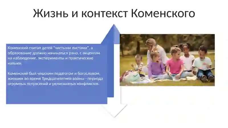 Взгляды Ян Амоса Коменского на воспитание детей 4