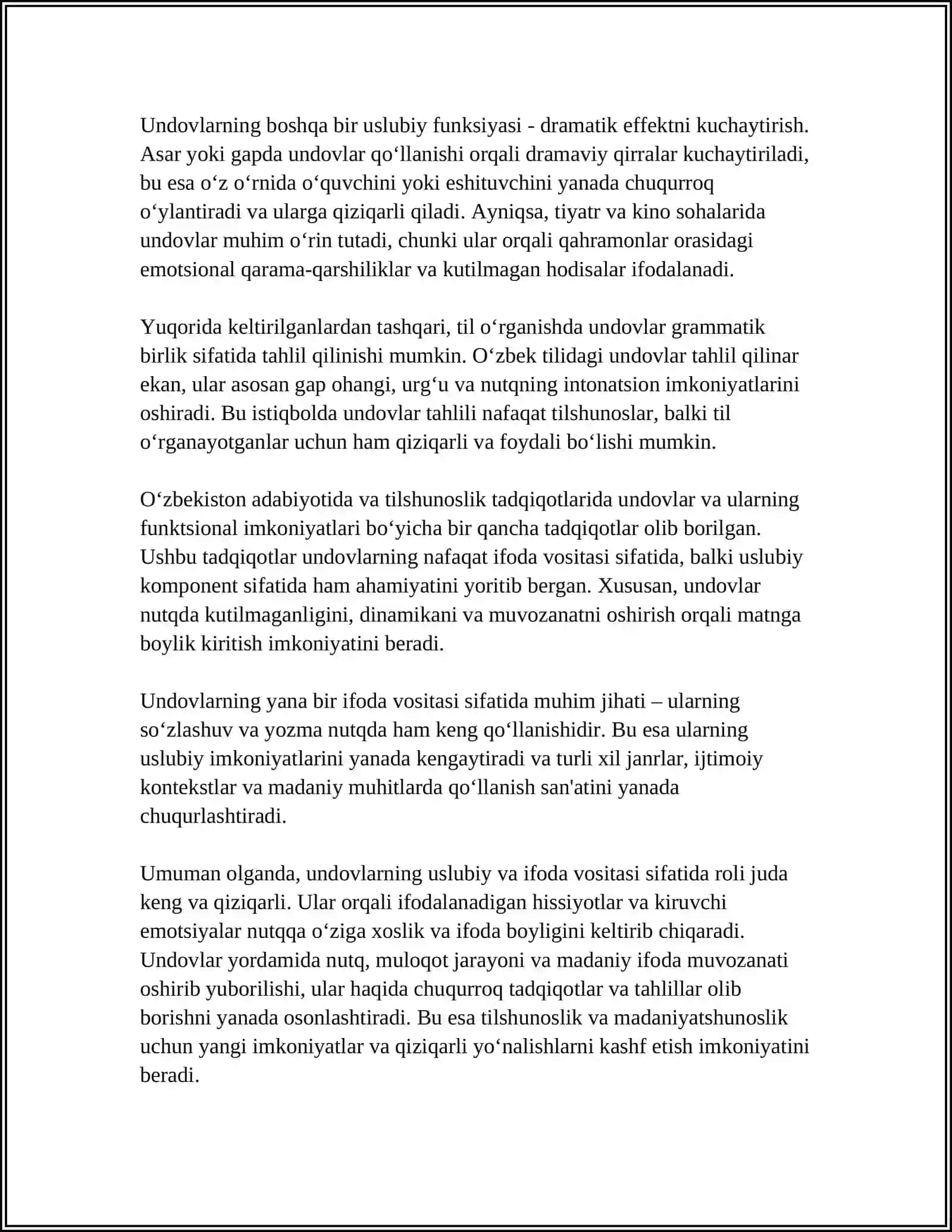 UNDOVLARINING USLUBIY IMKONIYATI 4