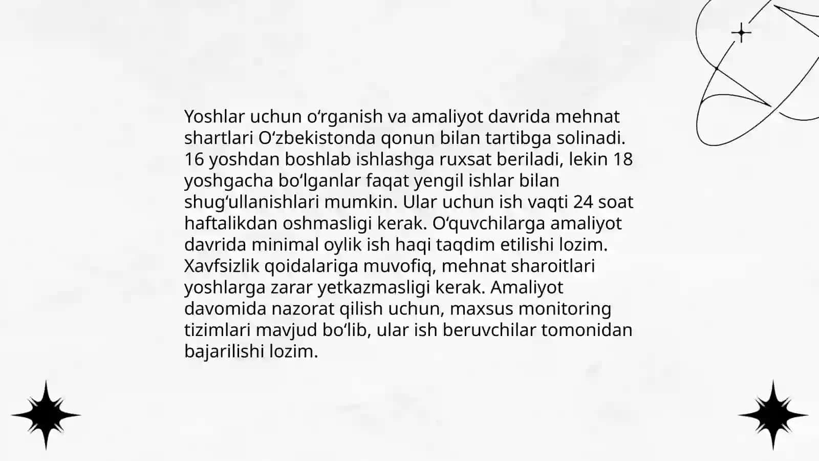 Yoshlar uchun mehnat qonunchiligida mavsumiy ishlar imtiyozlari 4