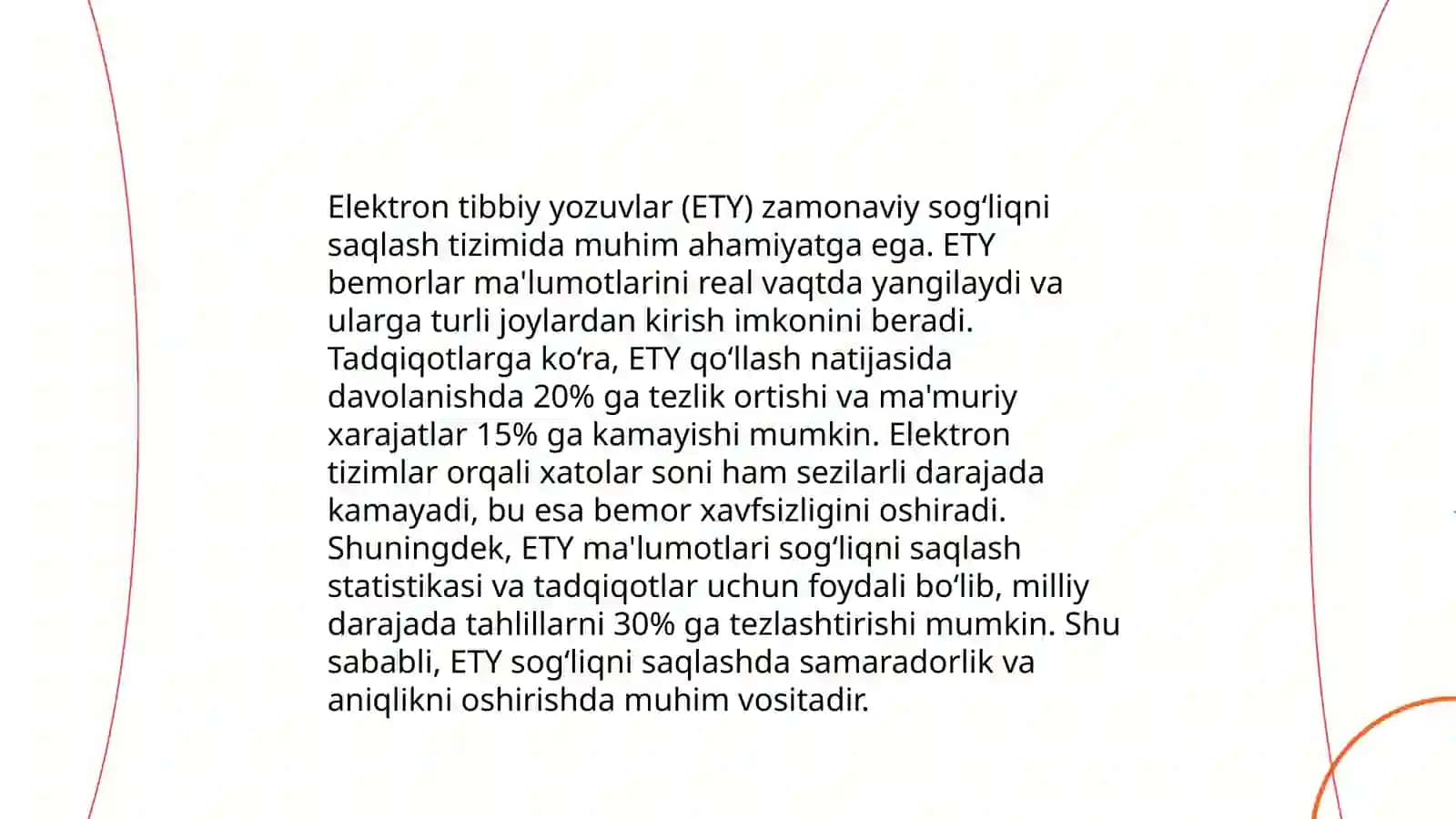Tibbiyotda ma'lumotlarni boshqarish tizimlari 4