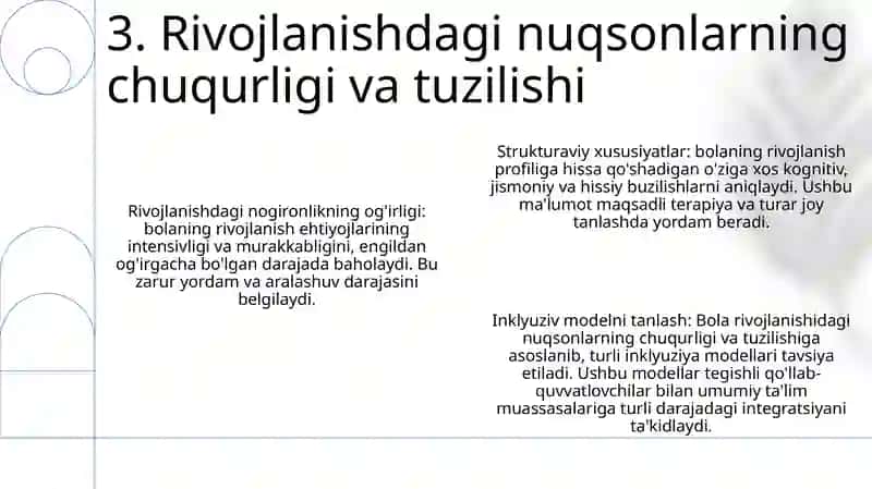 Alohida Yordamga Muhtoj Bolalarda Rivojlanushdagi Nuqsonning Chuqurligi Va Tuzulushiga Qarab Inklyuziya Modellarini Tanlash 4