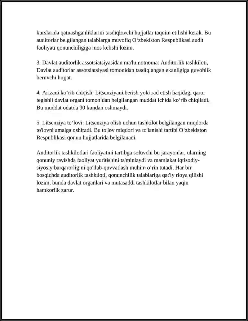 AUDITORLIK TASHKILOTLARI FAOLIYATINI TASHKIL ETISH TARTIBI 4