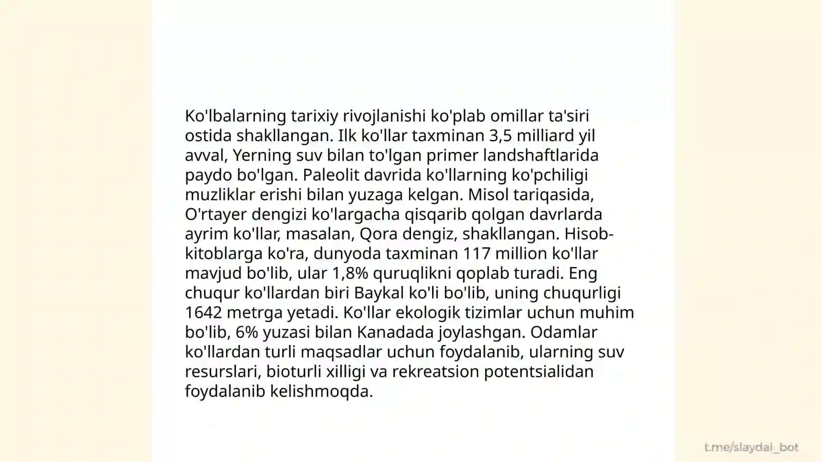 Ko'lbalarning turlar va ularning ishlatilshi 4