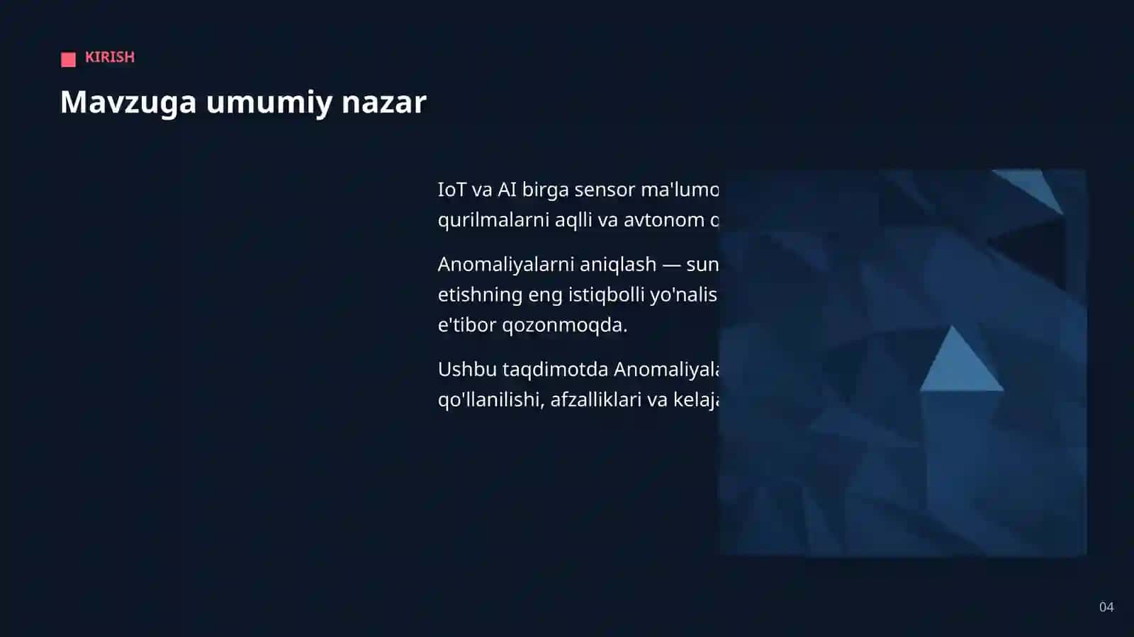 Anomaliyalarni aniqlash: imkoniyat va yechimlar 4