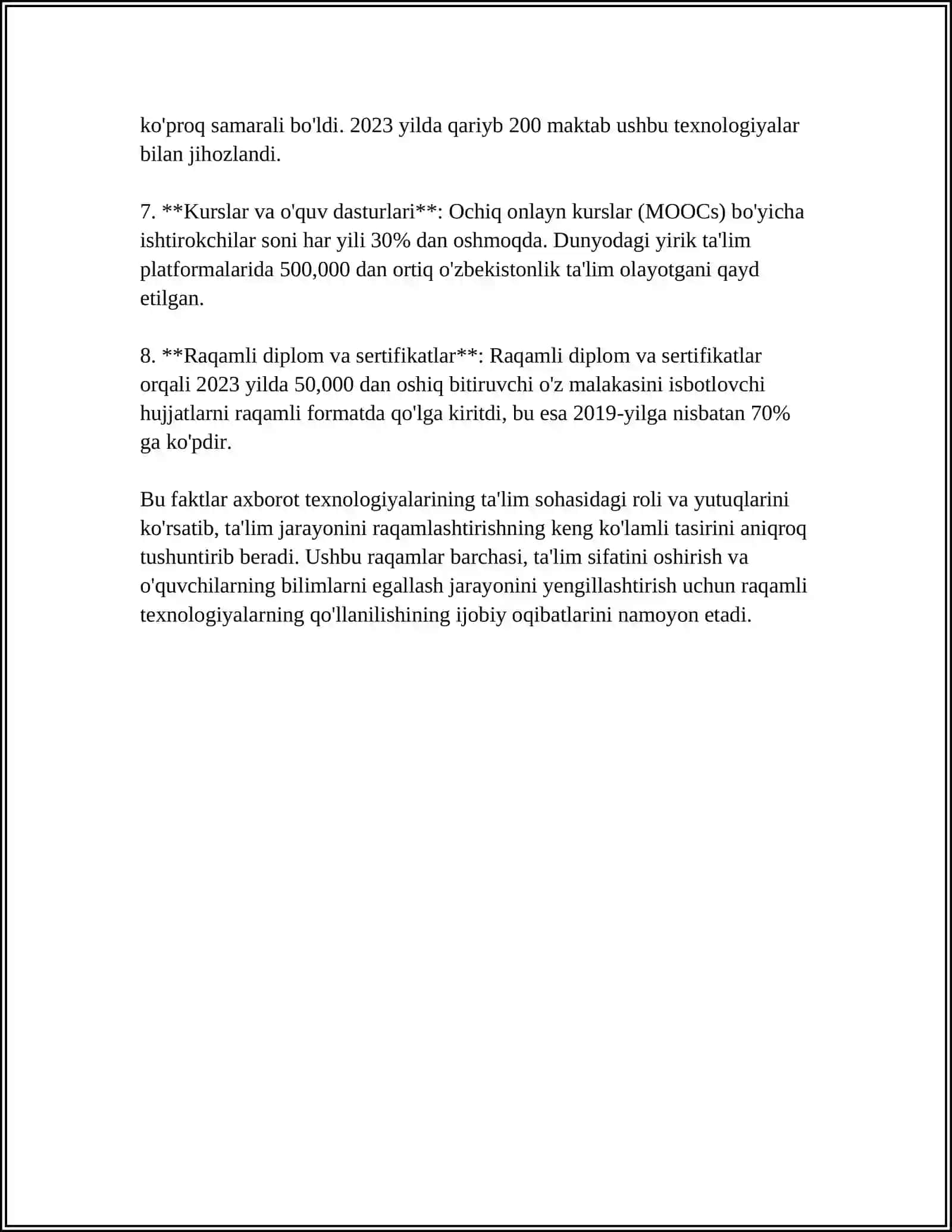 AXBOROT TEXNALOGIYALARINING O'ZBEKISTONDAGI RIVOJLANISHI 4