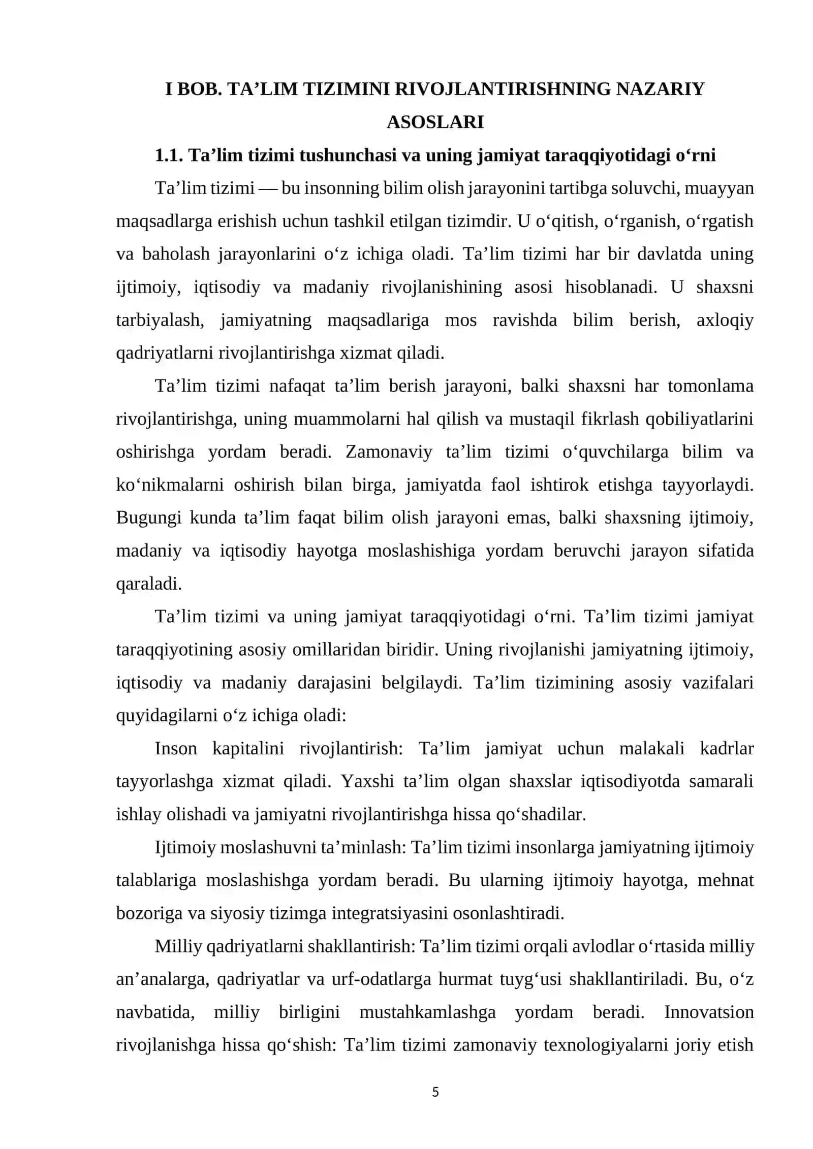 O'ZBEKISTON RESPUBLIKASIDA TA'LIM TIZIMINI RIVOJLANTIRISHNING KONTSEPTUAL ASOSLARI 4
