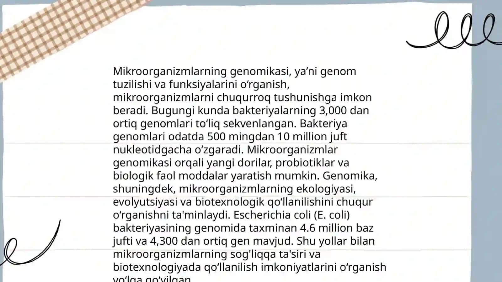 Miroorganizmlarning sistematikasi, ósishi va rivojlanishi, oziqlanishi genetikasi 4