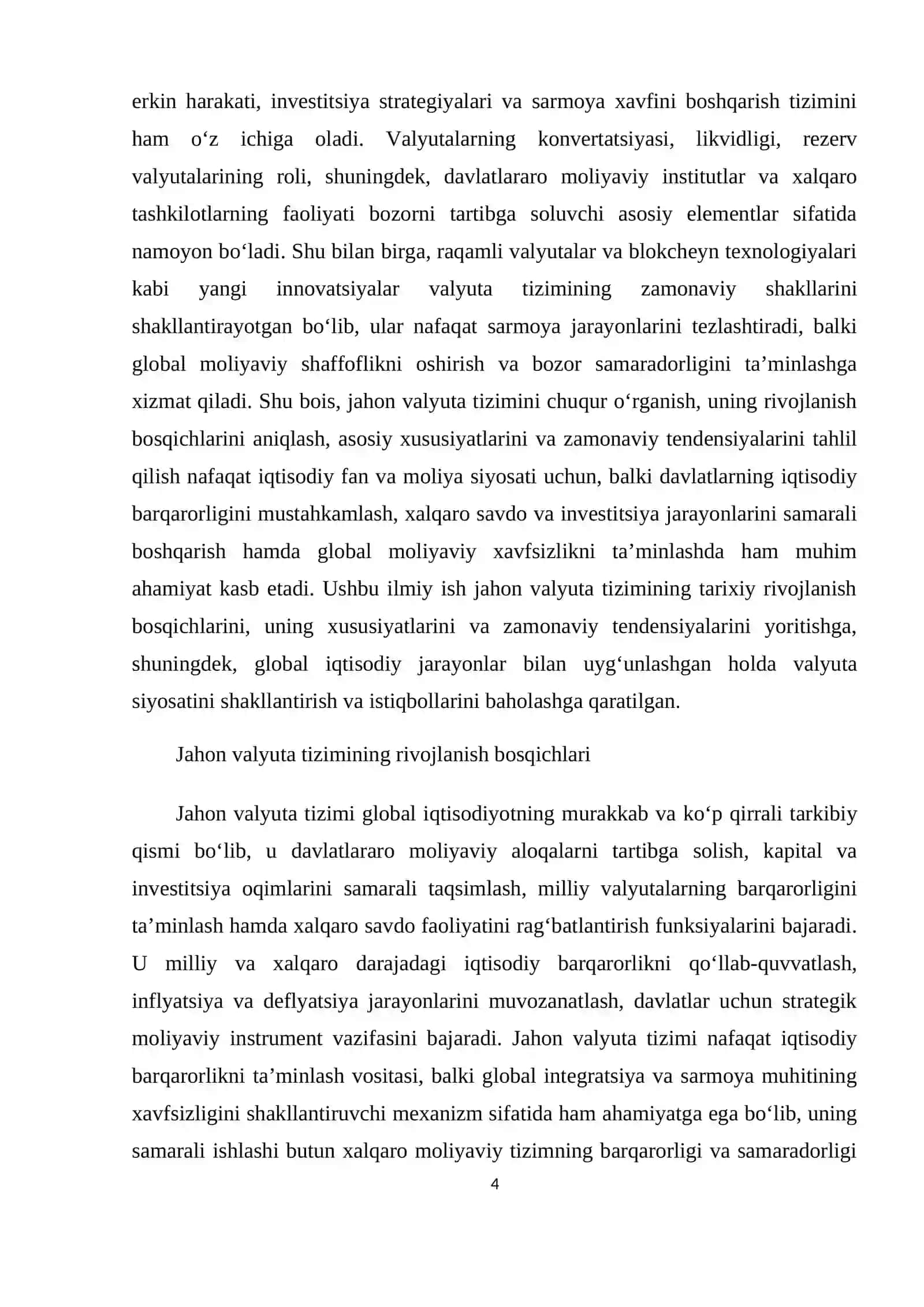 Jahon valyuta tizimining bosqichlari va uning xususiyatlari 4