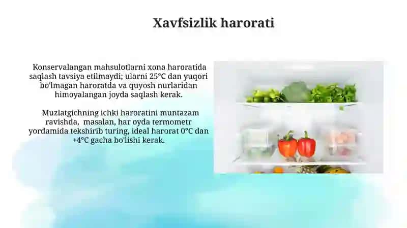 Oziq-ovqat mahsulotlarini saqlash qoidalari 4