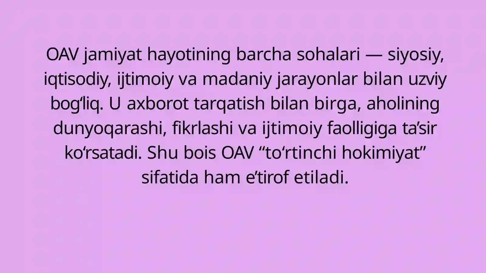 Ommaviy axborot vositalarining ijtimoiy ta’sirkuchi 4