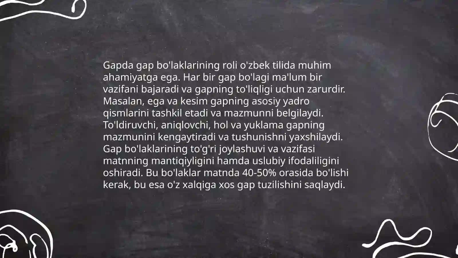 Boshlang'ich ta'limda gap ustida ishlash vazifalari 4