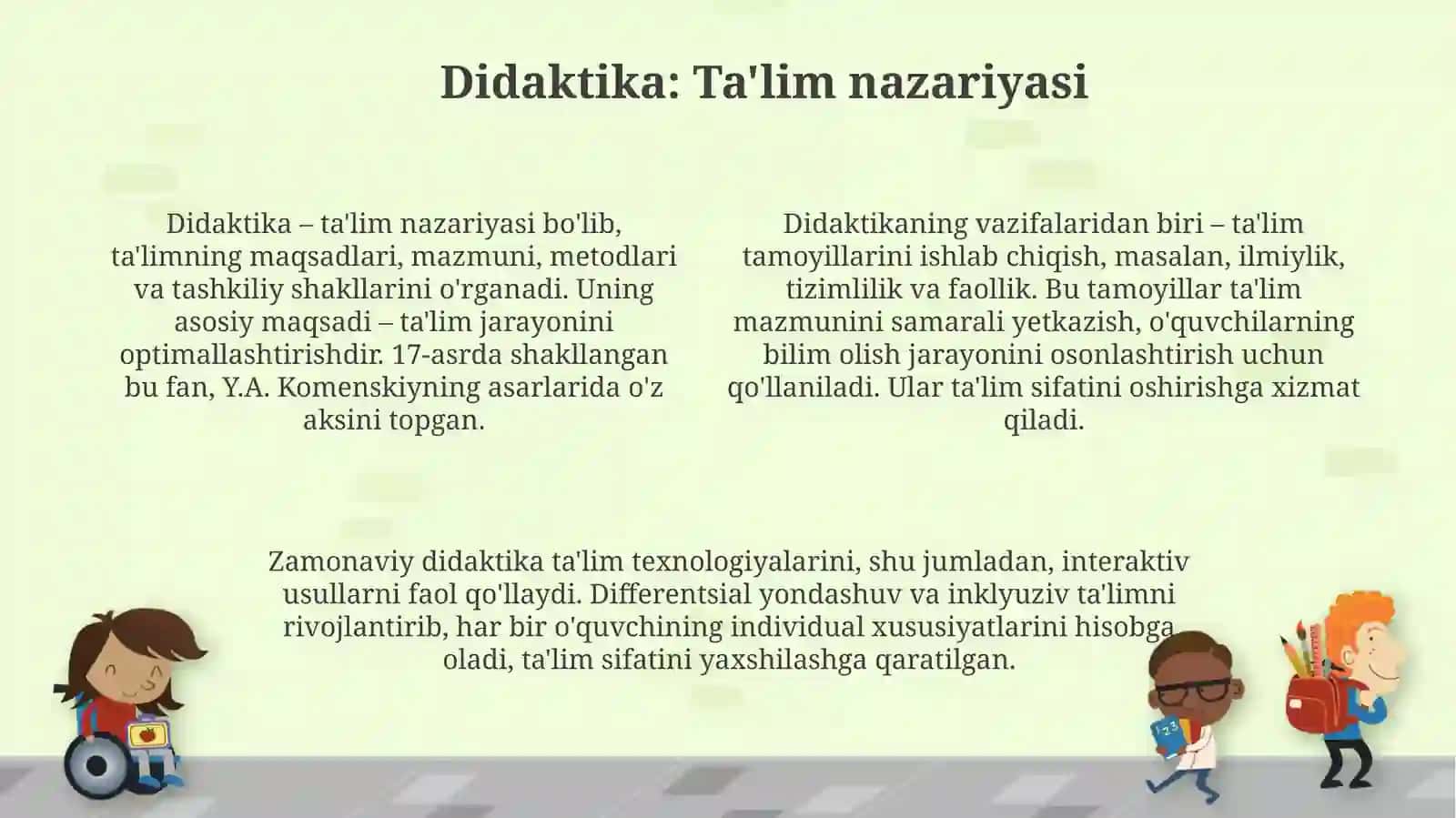 Ta'lim nazariyasi sifatida 4