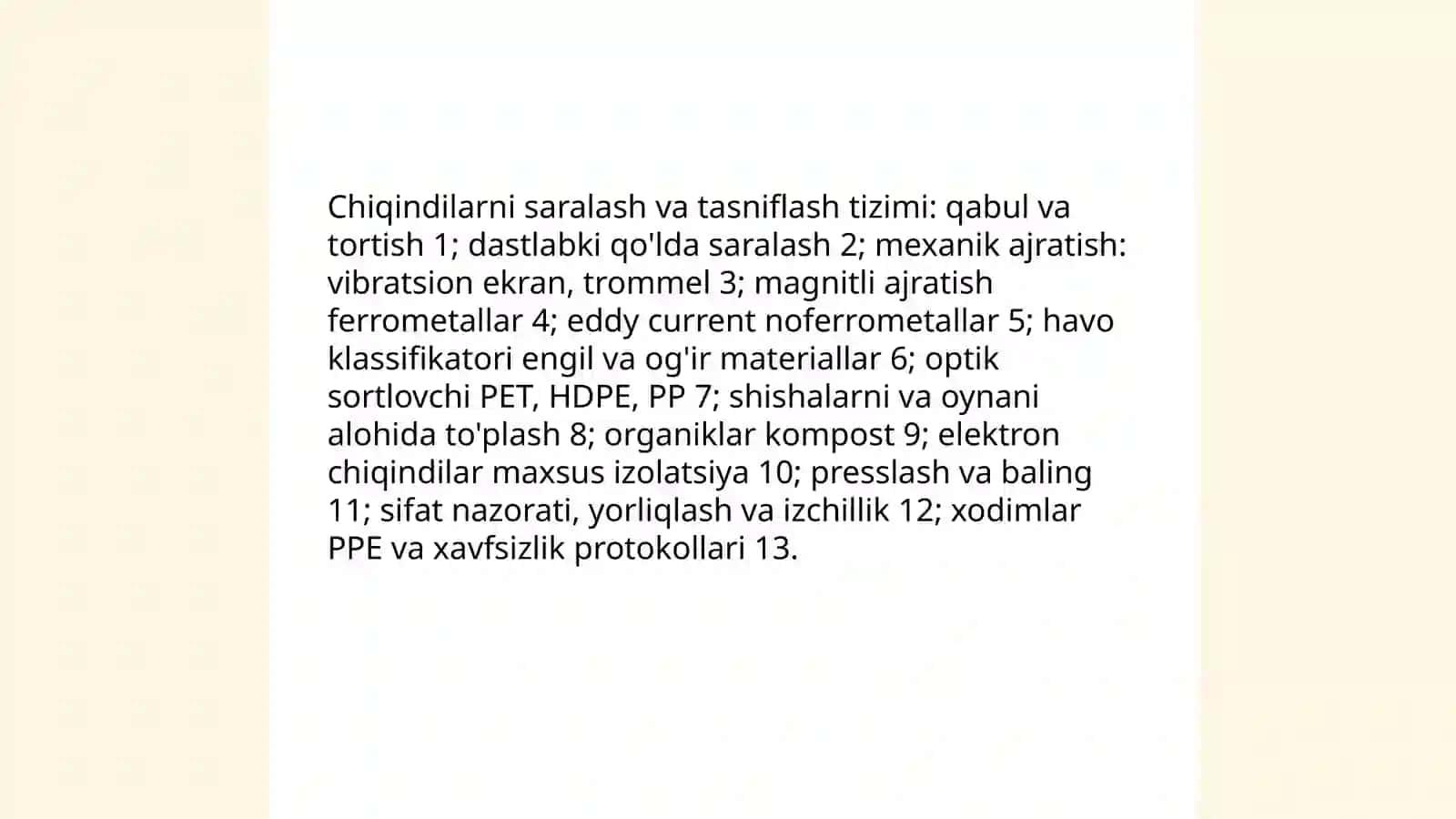 Chiqindilarni qayta yuklash korxonasi faoliyati 4