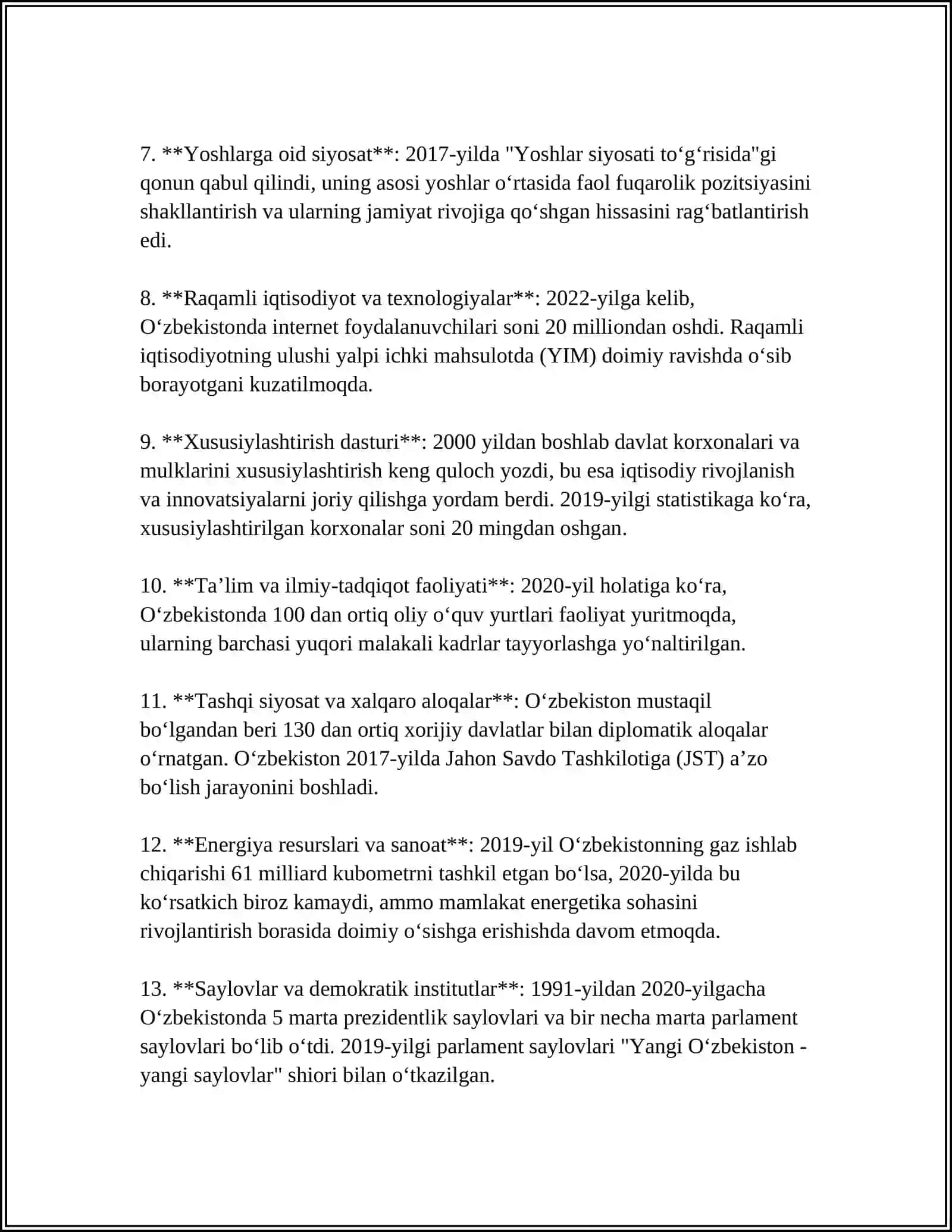 MUSTAQIL ISH Mavzu: “O‘ZBEKISTONNING ENG YANGI TARIXI” O‘QUV FANINING PREDMETI, MAQSADI VA VAZIFALARI, NAZARIY-METODOLOGIK TAMOYILLARI 4