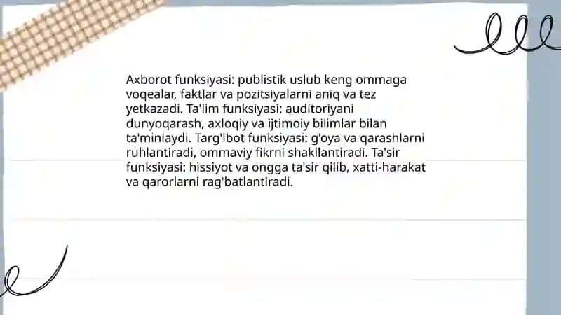 Publistik uslub va uning o'ziga xos xususiyatlari 4