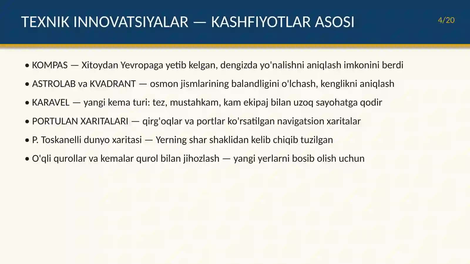 Buyuk geografik kashfiyotlar va uning fanga ta'siri 4