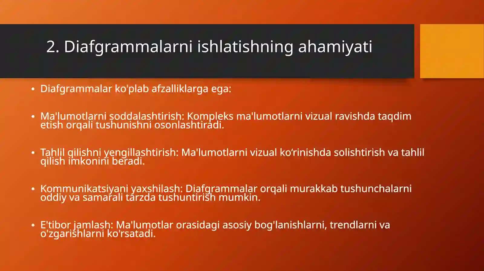 Diafgrammalar ustida ishlash 4