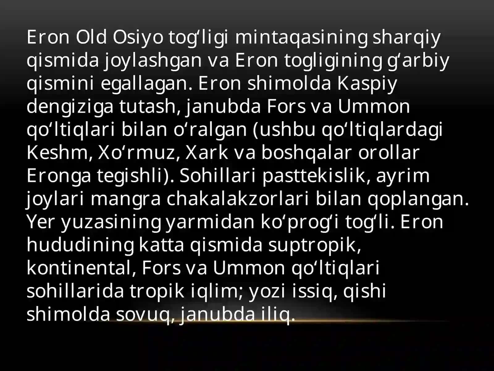 ERON HUDUDINING TABIIY GEOGRAFIK JOYLASHUVI VA IQLIM SHAROITI 4