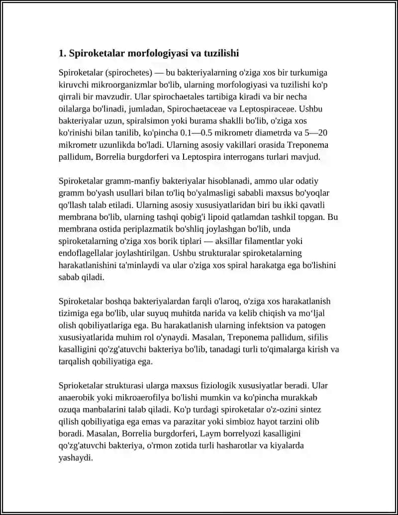Spiroxetalar, Mikoplazmalar, Xlamidiyalar 4