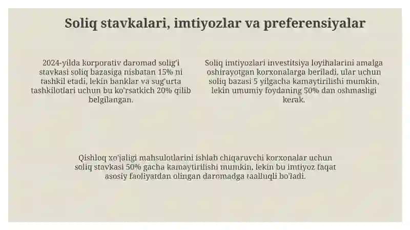 Korporativ daromad solig'i: Asosiy tushunchalar va soliq bazasini aniqlash 4