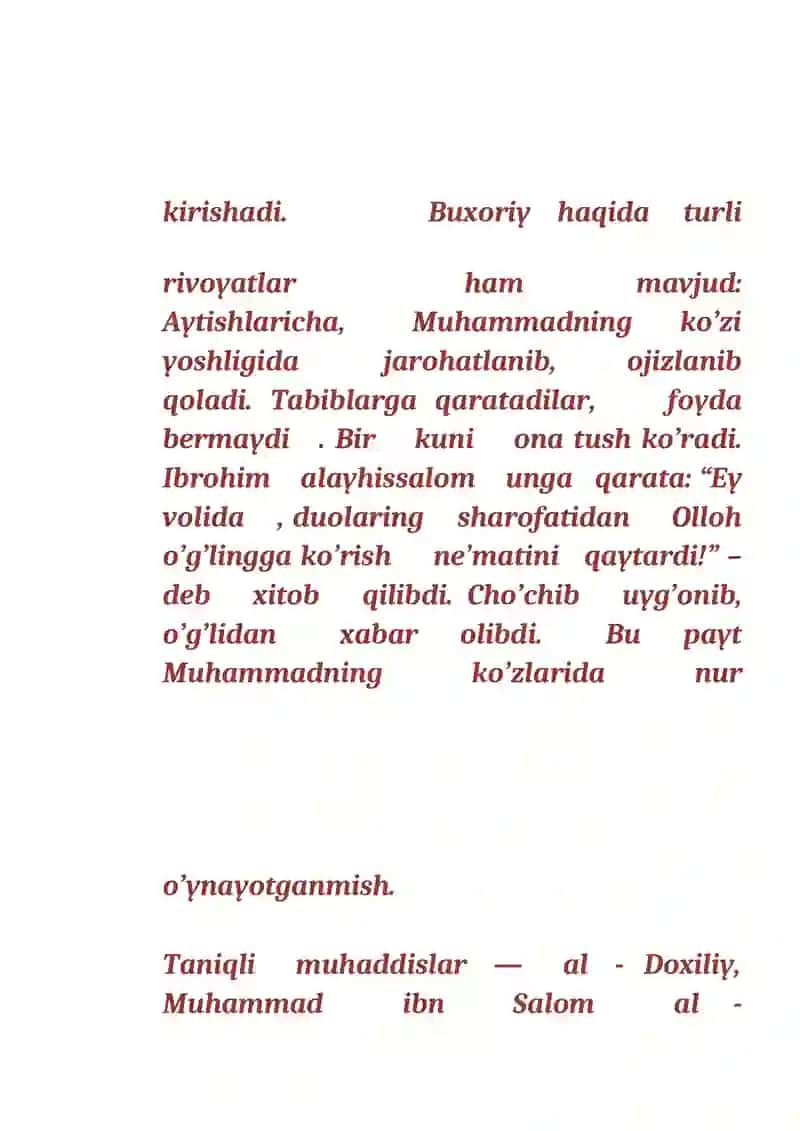Imom al-Buxoriyning hayoti, pedagogik qarashlari 4