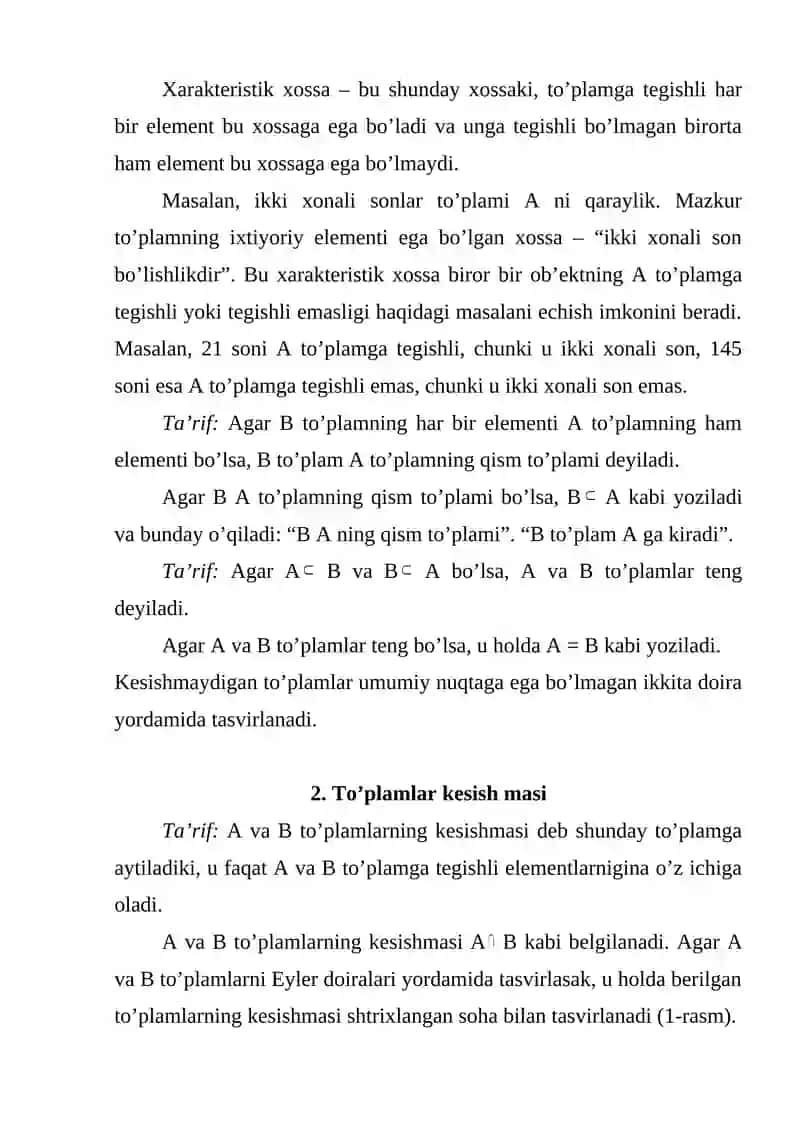 To’plamlar va ular ustida amallar 4