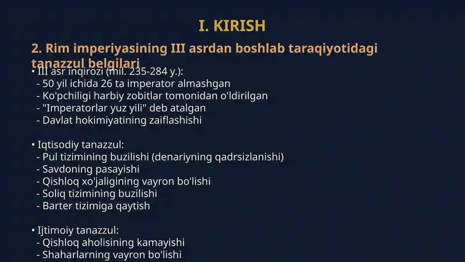 Rim imperiyasining g'arbiy va sharqiy qismlarga bo'linishi va uning sabablari 4