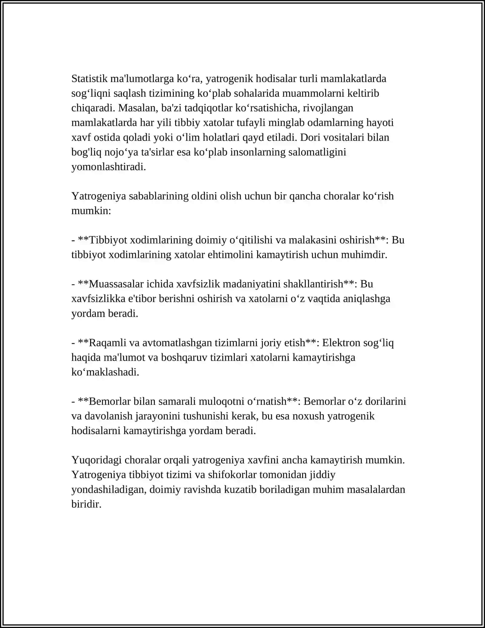 XOZIRGI ZAMON TIBBIYOTIDA YATROGENIYA VA EVTANAZIYA MUAMMOLARI 4