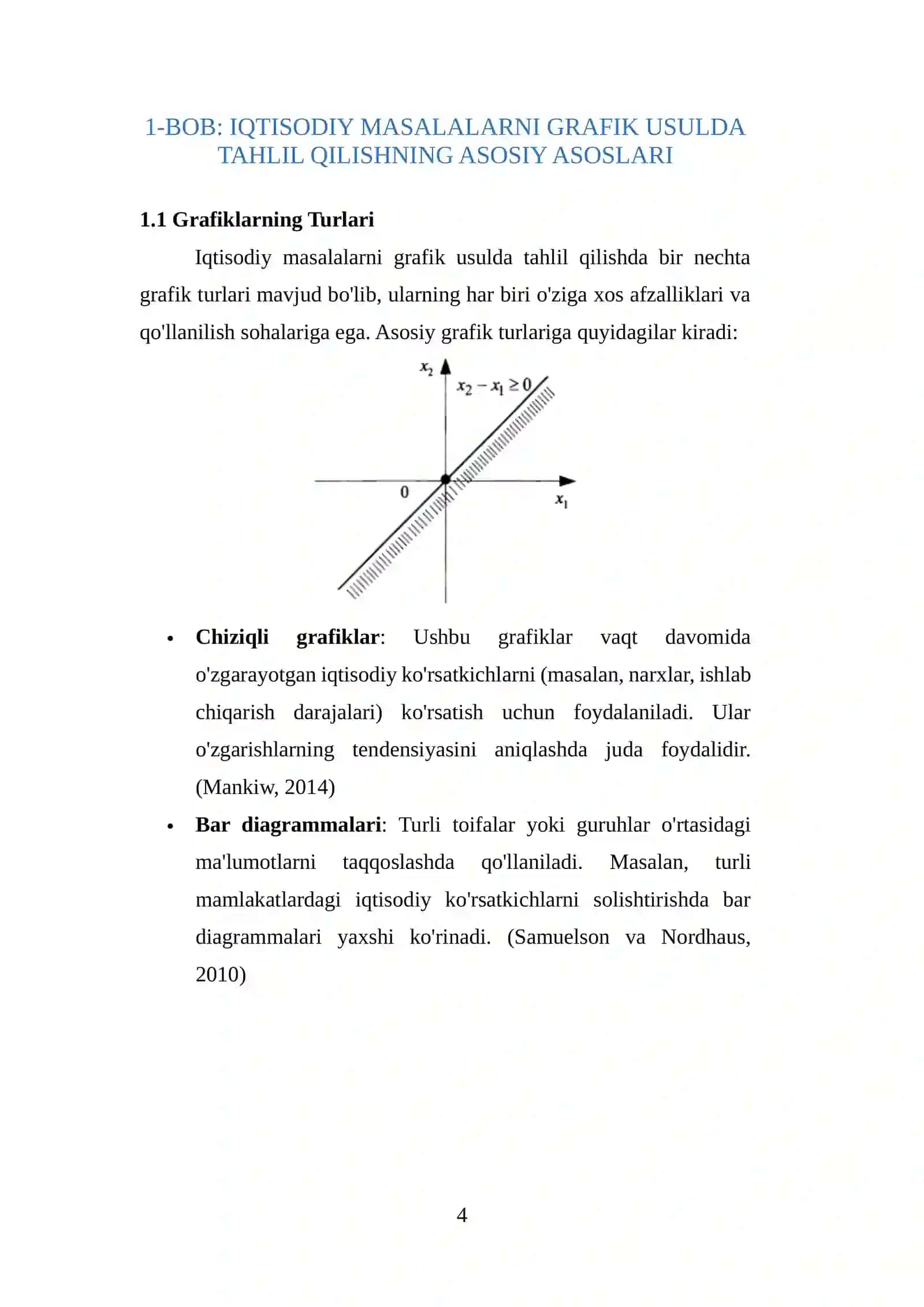 IQTISODIY MASALALARNI GRAFIK USULDA TAHLIL QILISHNING ASOSIY ASOSLARI 4