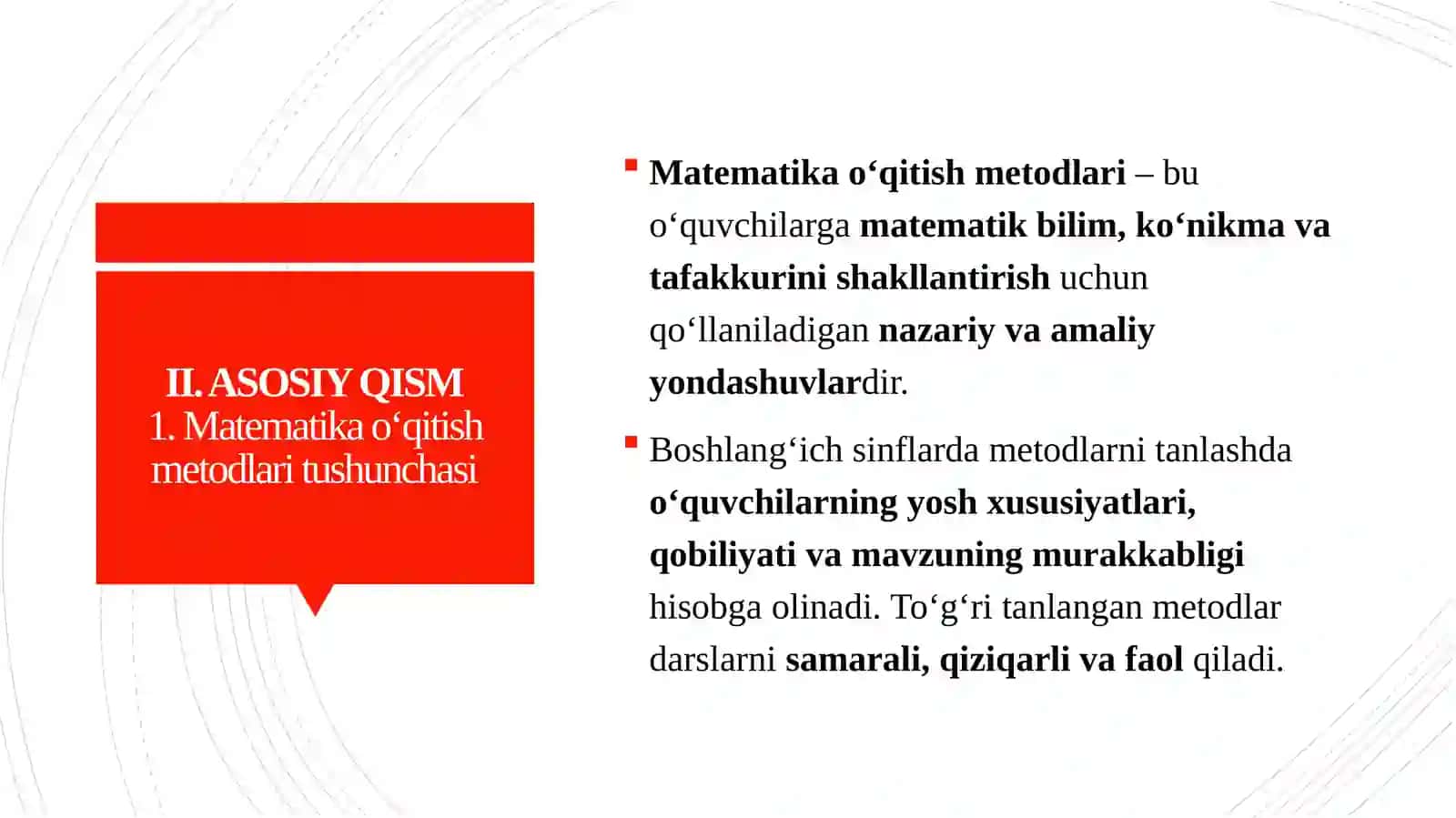 Mataemtika o'qitish metodlari 4