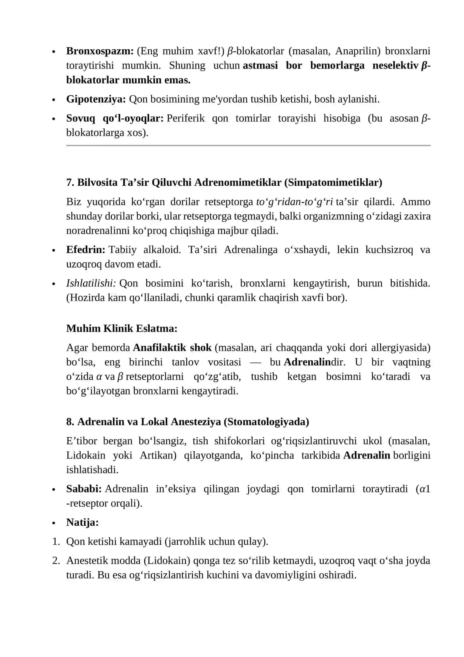Adrengin sinapslarg ta'sir qiluvchi vositalar 4