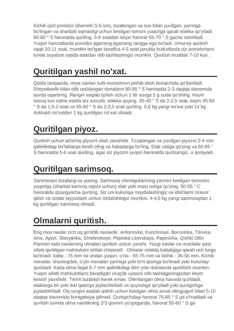 Mevalarni qanday quritish kerak 4