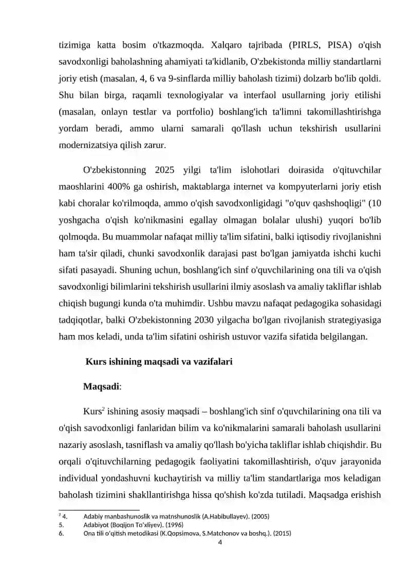 BOSHLANGʻICH SINF OʻQUVCHILARINING ONA TILI VA OʻQISH SAVODXONLIGIDAN BILIMINI TEKSHIRISH USULLARI 4