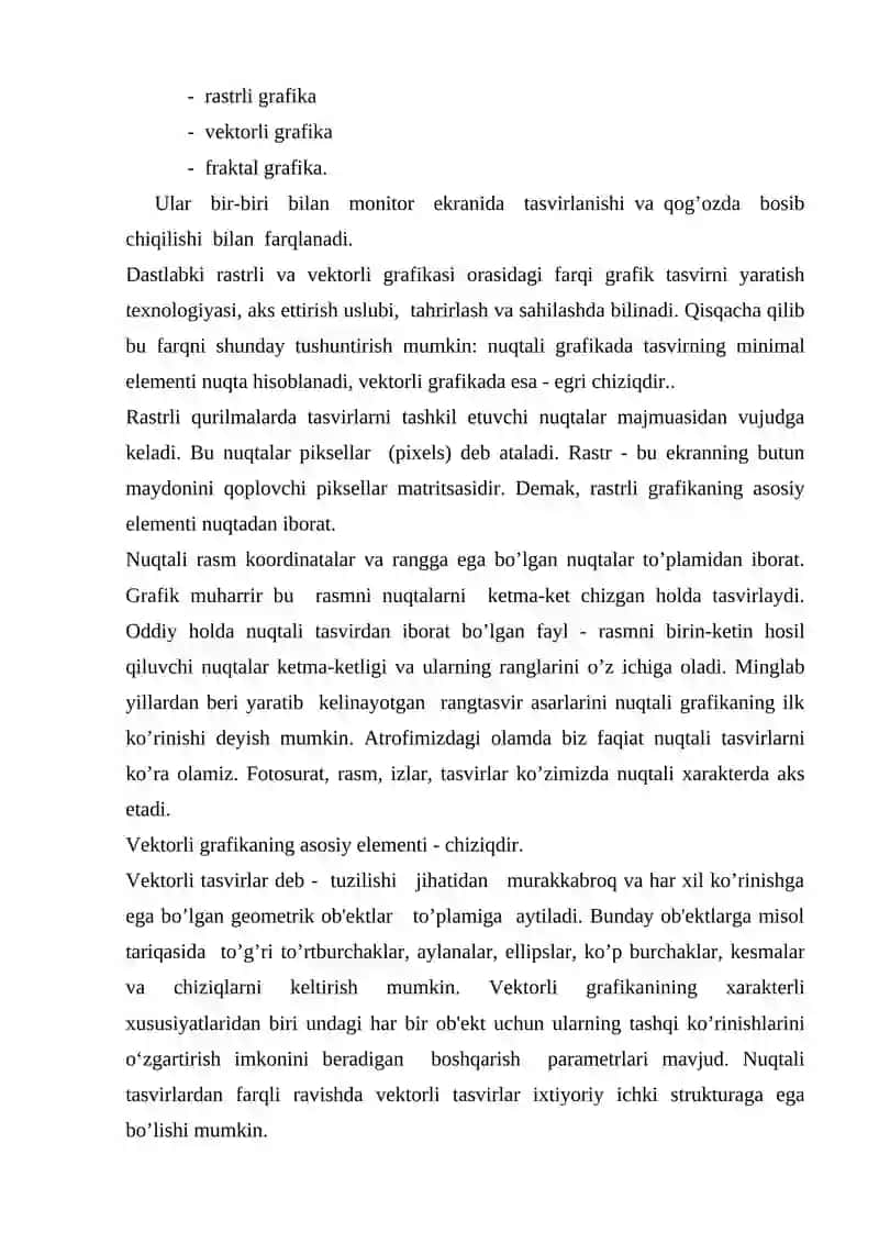 Kompyuter grafikasi va uning turlari 4
