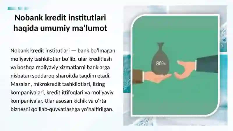 Moliya bozorida banklar va nobank kredit institutlari 4