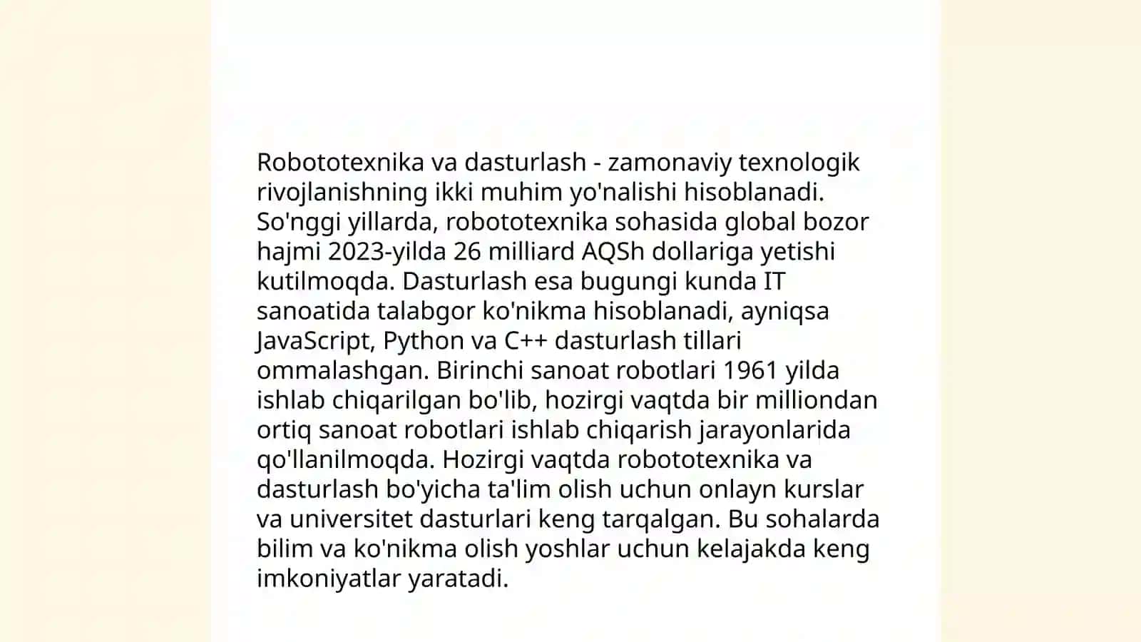 Sun'iy intellekt va mashinaviy o'rganish 4
